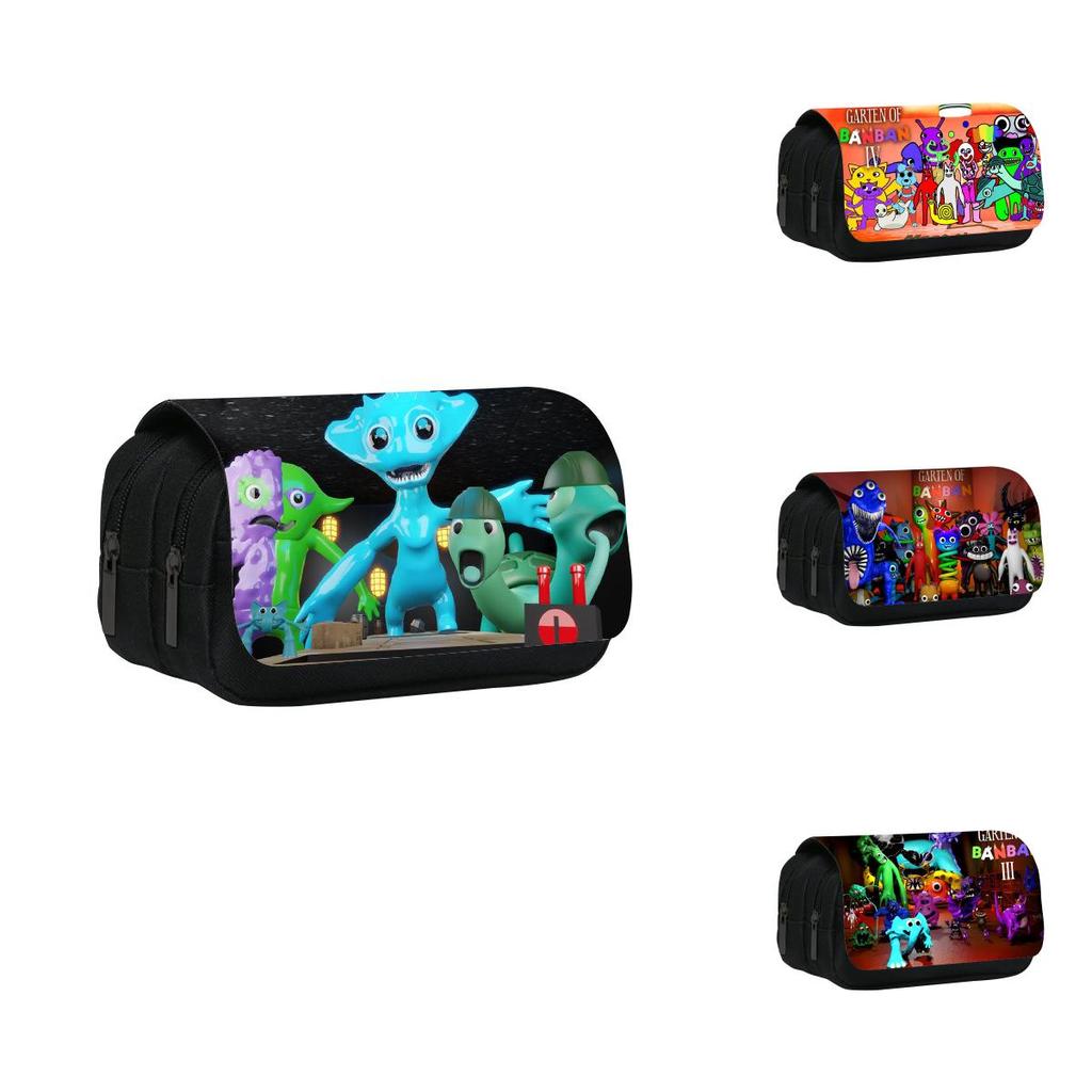 Garten Of Banban3 Double Layer Pencil Case With Nylon Material For Students And Kids
