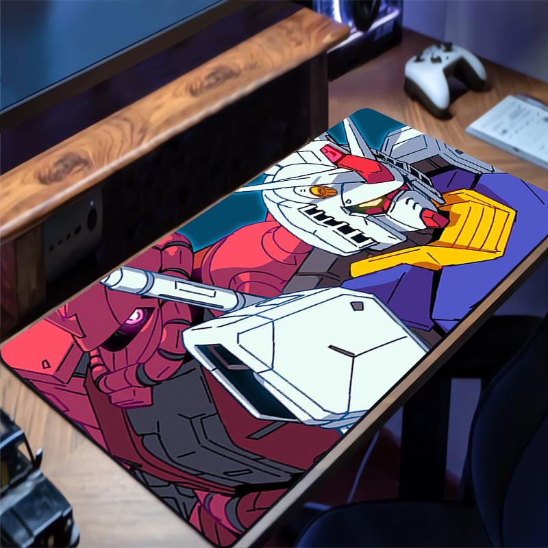 Mousepad Mechanical Warrior RX Gundam HD Desk Mat Rubber Keyboard Pad Non Slip Desk Mouse Mat Gaming Mouse Pad Extended Pad