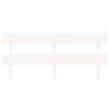 VidaXL Headboard White 204x3x81 Cm Solid Pine Wood 819091