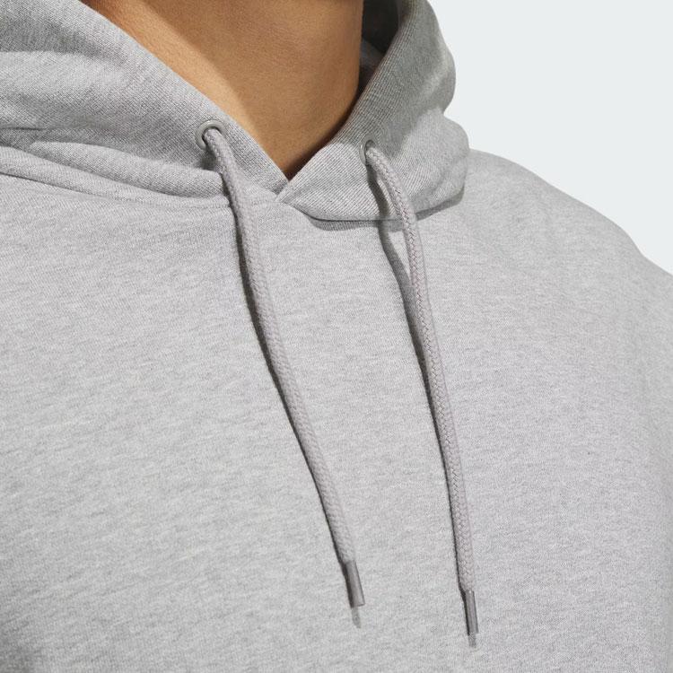 adidas Мужская толстовка с маленьким логотипом, средне-серый меланж IZ1607