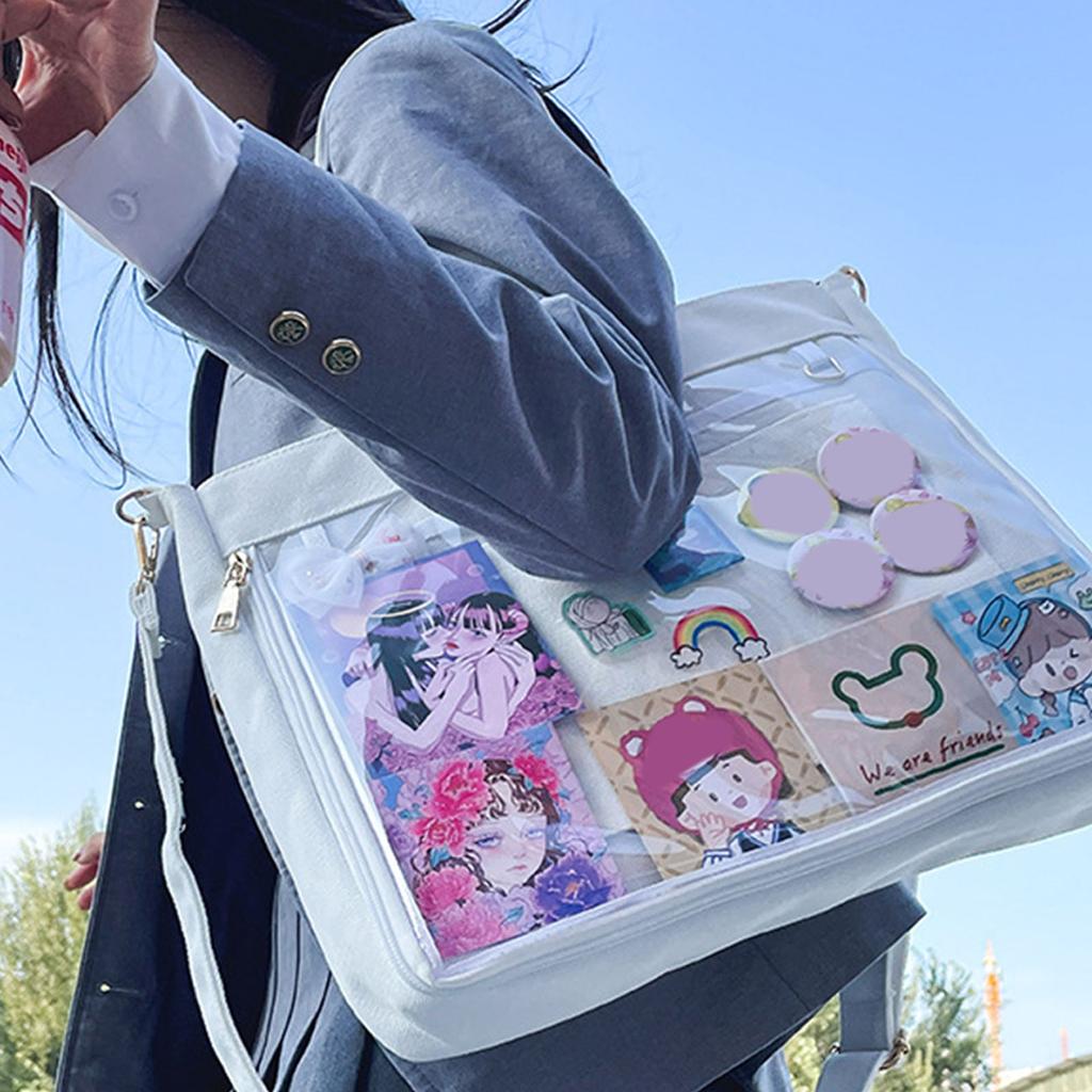 Сумка Harajuku Ita для женщин с прозрачным карманом Itabag для девочек старшей школы JK Crossbody сумка через плечо