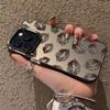 Чехол для iPhone 13-17 Pro с леопардовым принтом и держателем для помады