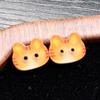 30pcs Grey Cat 12mm Kitty Buttons Cute Resin Calico Cat Buttons Creative Fashionable Ginger Cat Buttons Clothes Accessories