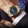 2024 Новые мужские часы, водонепроницаемые светящиеся модные высококлассные часы с календарем, стальной ремешок, изысканные часы с пульсирующей шкалой и циферблатом