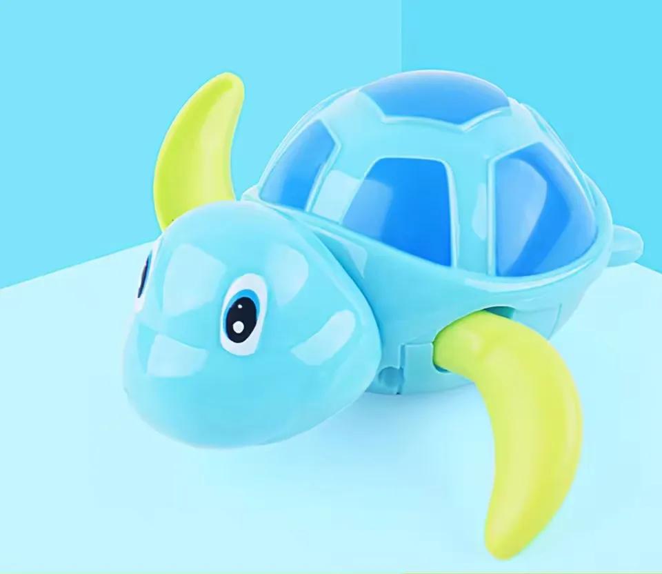 Милые мультяшные детские игрушки для купания, животные, черепахи, классические детские водные игрушки для ванной комнаты, заводные развивающие детские пляжные игрушки для купания