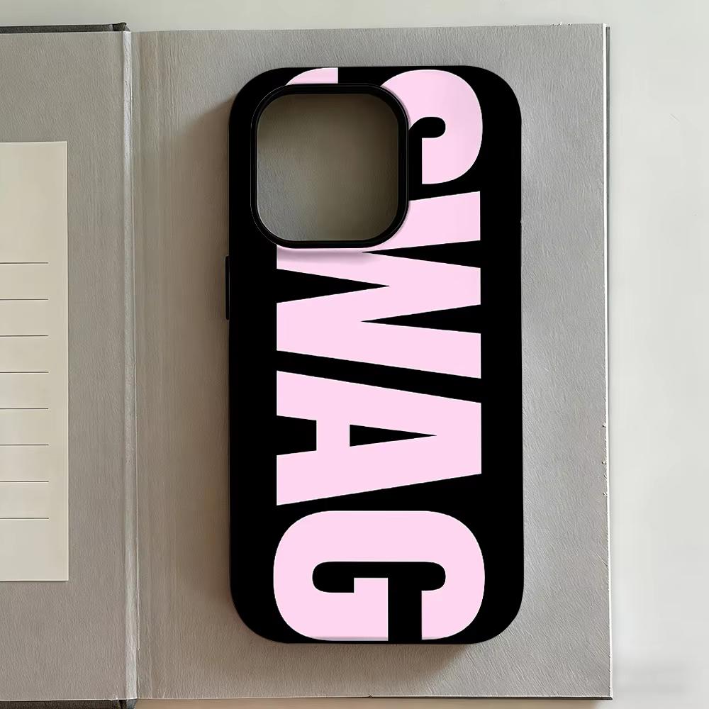 Модный чехол для телефона Y2K с буквами SWAG для iPhone 17 Air 16 Pro Max 15 14 Plus 13 12 Mini 11 Pro, противоударная силиконовая задняя крышка