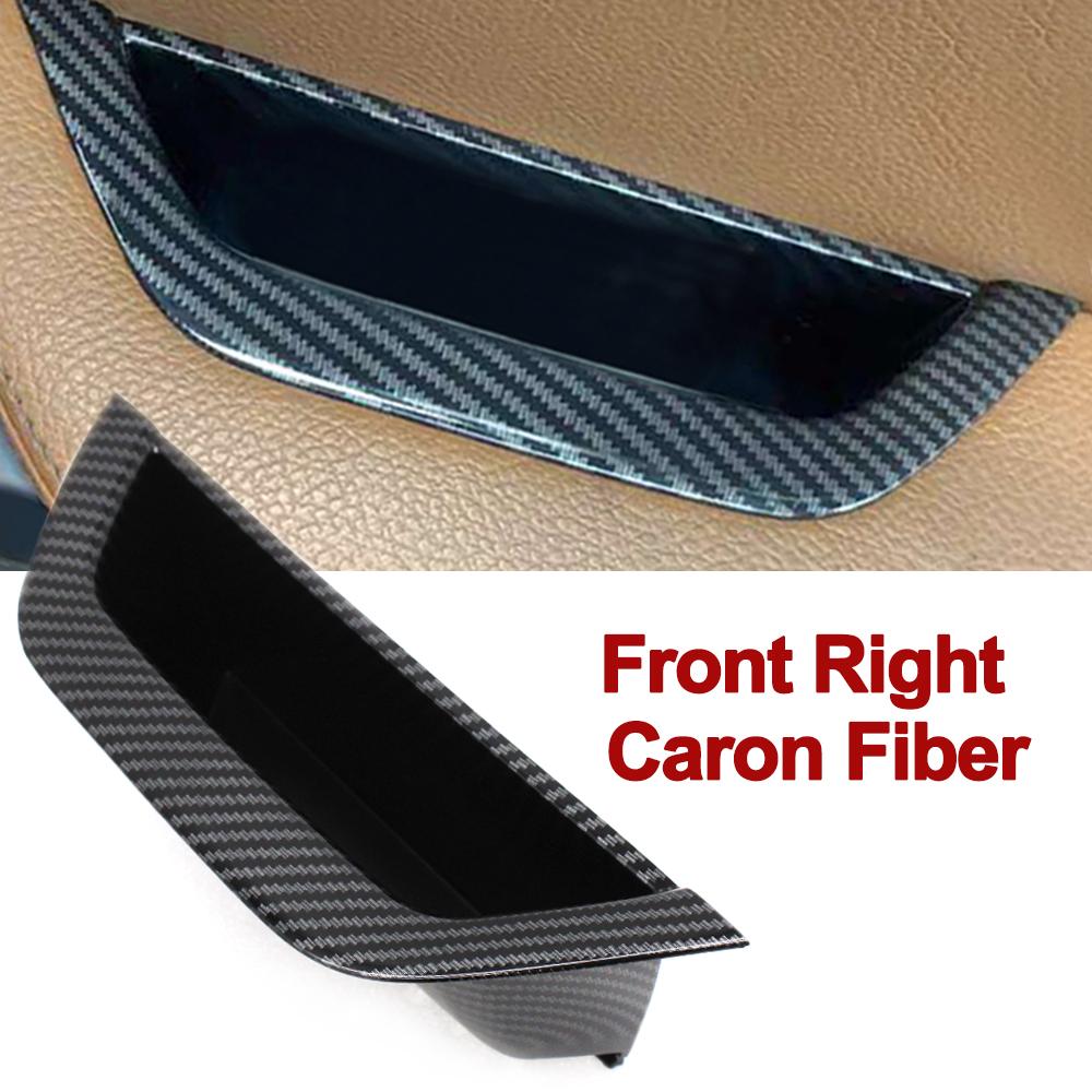 LHD RHD Car Carbon Fiber Interior Door Pull Handle Armrest Panel Cover Trim For BMW X3 X4 F25 F26 2010-2016