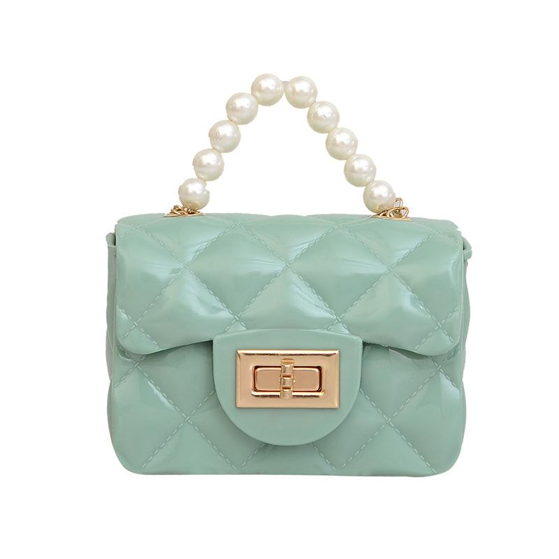 Маленькая женская сумка Детская новая мини-желейная сумка Ромбовидный трендовый маленький саше ароматная жемчужина портативная на плечо мессенджер цепочка