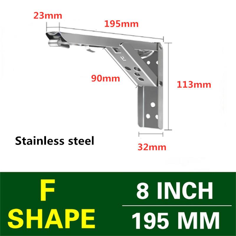 8/10/12/14Inch Adjustable Wall Mounted Triangle Folding Angle Bracket Bench Table Shelf Bracket Furniture Heavy Support Hardware