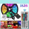RGB 5/10 м Водонепроницаемая 3528 SMD 300/600 светодиодная гибкая светодиодная лента с пультом управления**