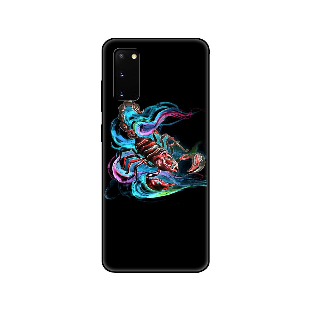 Черный чехол из ТПУ для Samsung Galaxy S20 /S20 PLUS/S20 ultra/S20+ /S20FE задняя крышка Animal Crab Scorpion