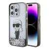 Karl Lagerfeld Klhcp15Llkknsk Iphone 15 Pro 6.1 Прозрачный жесткий чехол Liquid Glitter Ikonik