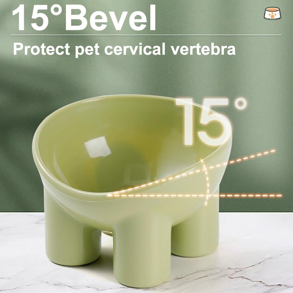Cute Dog Cat Bowls Elevated High Foot Small Pets Neck Protector Food Water Bowl Anti-tip Pet Feeding Dessert Snack Dish Feeder