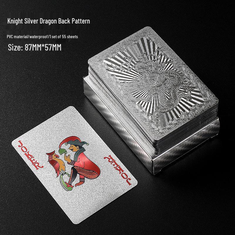 Luxury Gold PVC Playing Cards: Waterproof, Fold-Proof, Wear and Dirt Resistant, Washable.