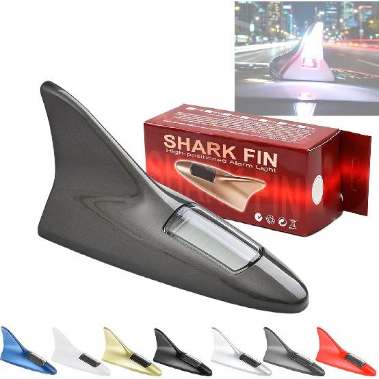 RGB Solar Strobe Lights, 2026 New Solar Powered Shark Fin Warning Light, LED Warn Tail Light Antenna, Waterproof 8 LED Car Roof Strobe Lamp for