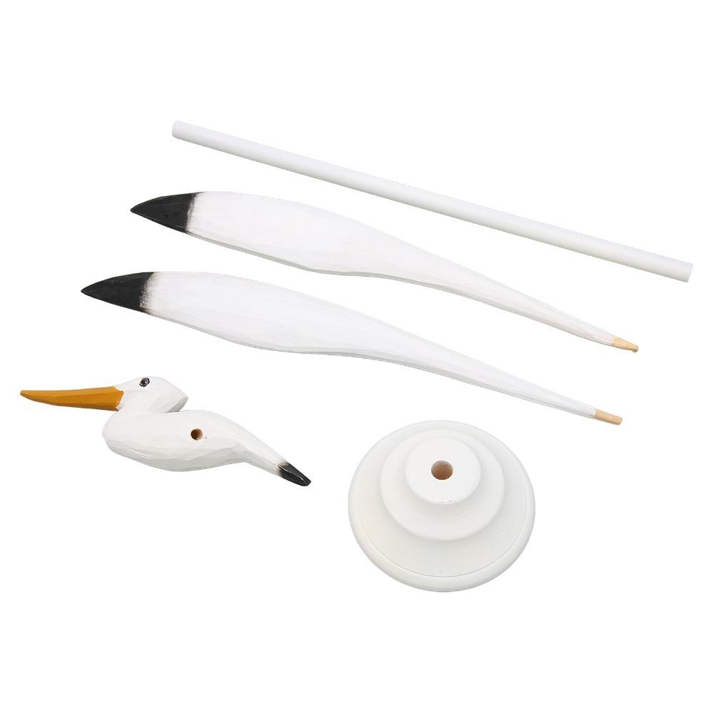 5pcs White Seagull Statue Balancing Nautical Sculpture Mobiles Seagull Figurine For Patio