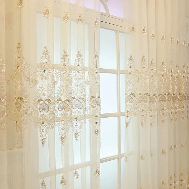 Европейский стиль, занавеска для гостиной, вышитая перегородка, занавеска для спальни, эркера, карниз для штор
