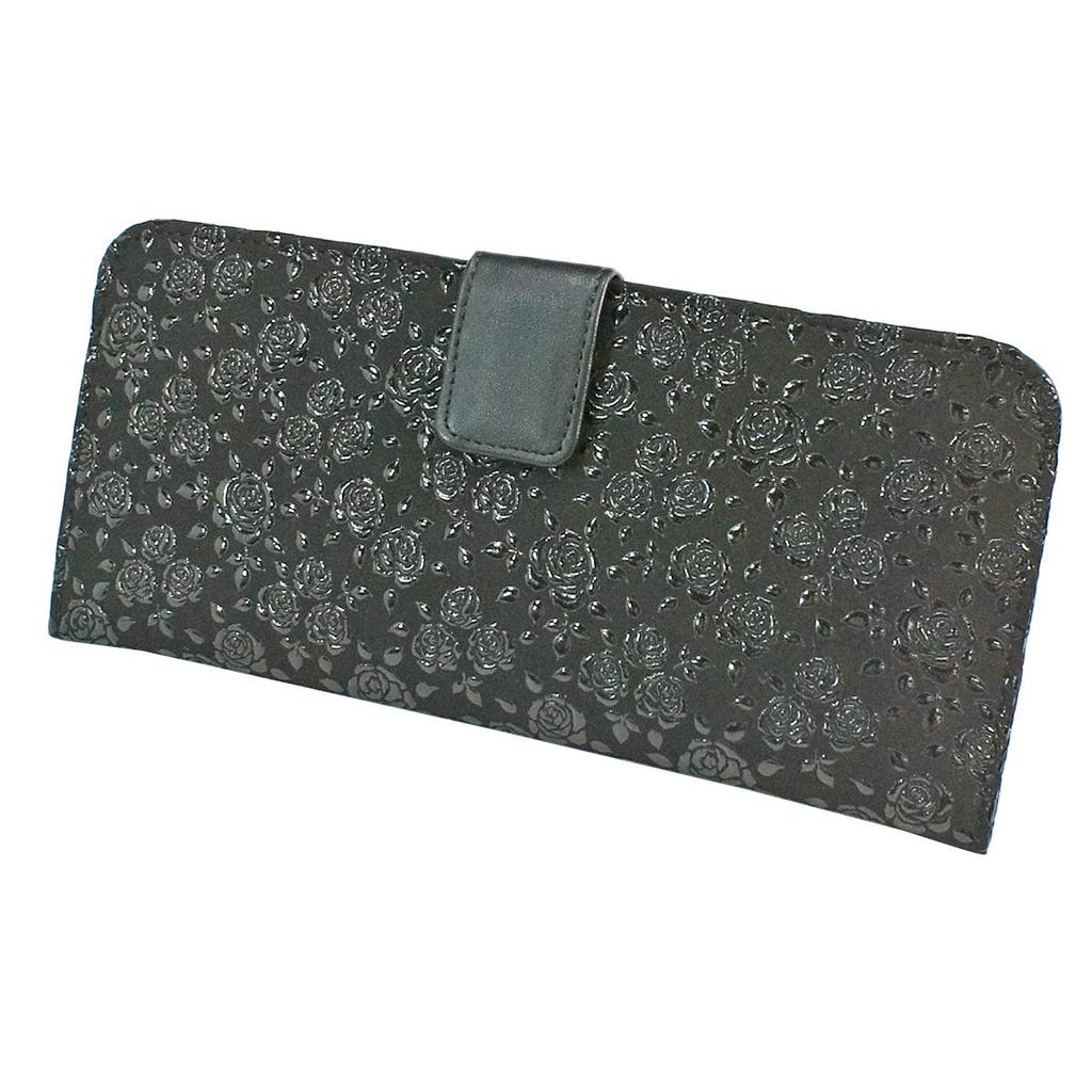 Inden Long Bundle Black x Black Rose Petite [Indenya] Кошелек, Кошелек, L, Тонкий, Оленья кожа, Лак, 2107-01-176