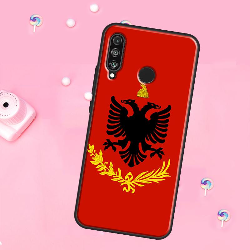 Флаг Албании Орел Для Huawei Nova 12i 7i 8i 11i 12s Y73 Y70 Y90 Y60 Y72 Y61 Y91 9 10 SE P30 Pro P40 Lite Чехол