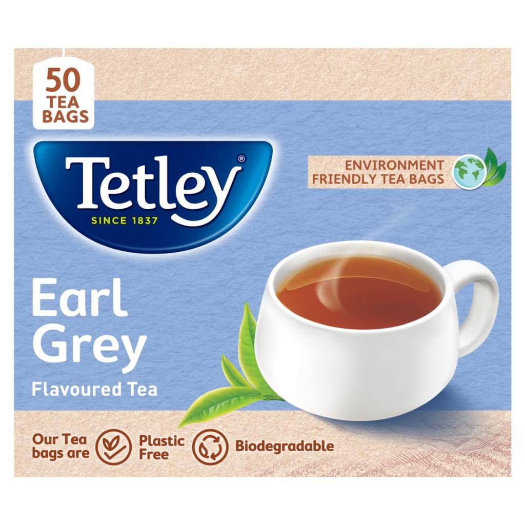 Чай черный Tetley Earl Grey – 50 чайных пакетиков