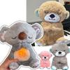 Baby Breathing Bear Koala Baby Soothing Otter Plush Doll Toy Baby Kids Music Sleeping Companion Sound Light Doll Toy Gift