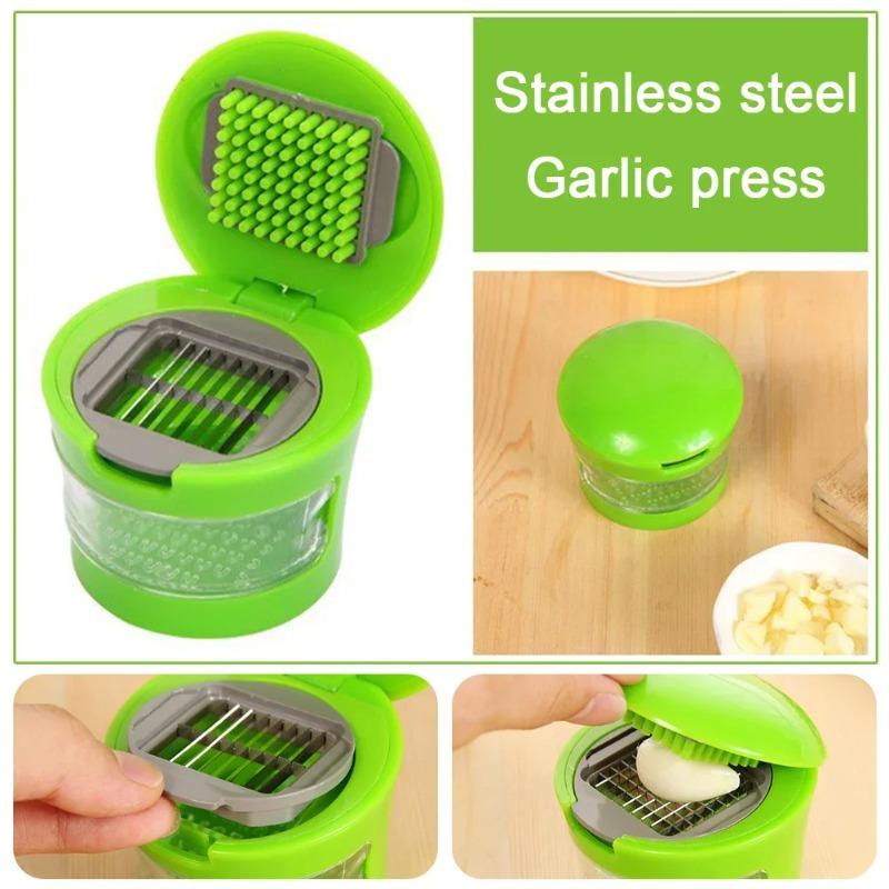 Многофункциональный Маленький Мини Измельчитель Чеснока Креативный Измельчитель Чеснока и Овощей Кухонный Инструмент Контейнер для Пюре из Чеснока Домашние Аксессуары