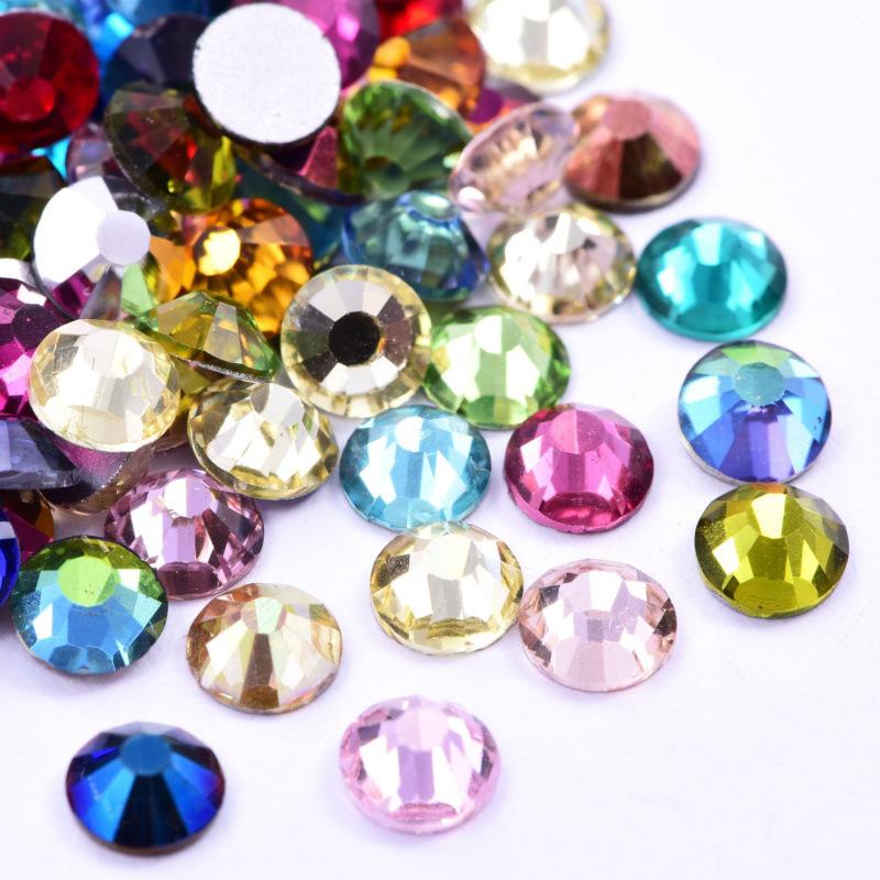 Flat Bottom Diamond, Manicure Diamond Glass, Crystal Round Mobile Phone Accessories, Sticker Diamond Diy Rhinestone Jewelry Accessories