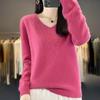 Женский кашемировый свитер Qinghe cashmere 30% кашемир 70% шерсть Женский осенне-зимний кашемировый свитер мягкий и теплый