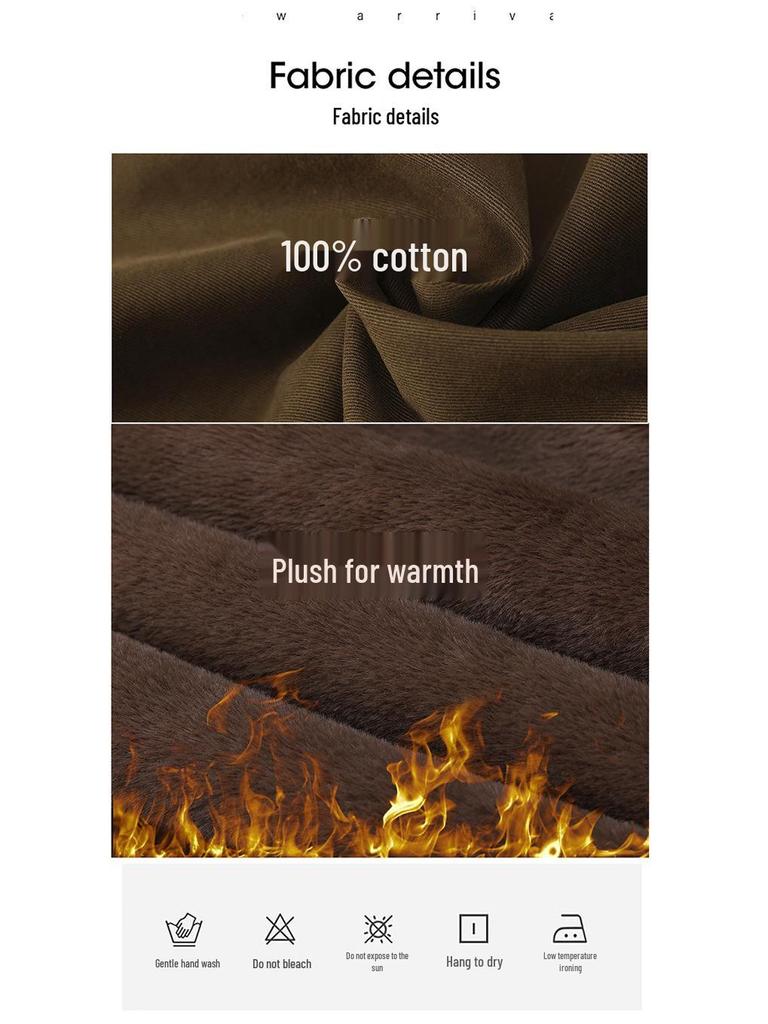 Женская хлопковая парка средней длины с капюшоном 2024 года - На флисовой подкладке, однотонная, повседневного свободного кроя, зимнее пальто