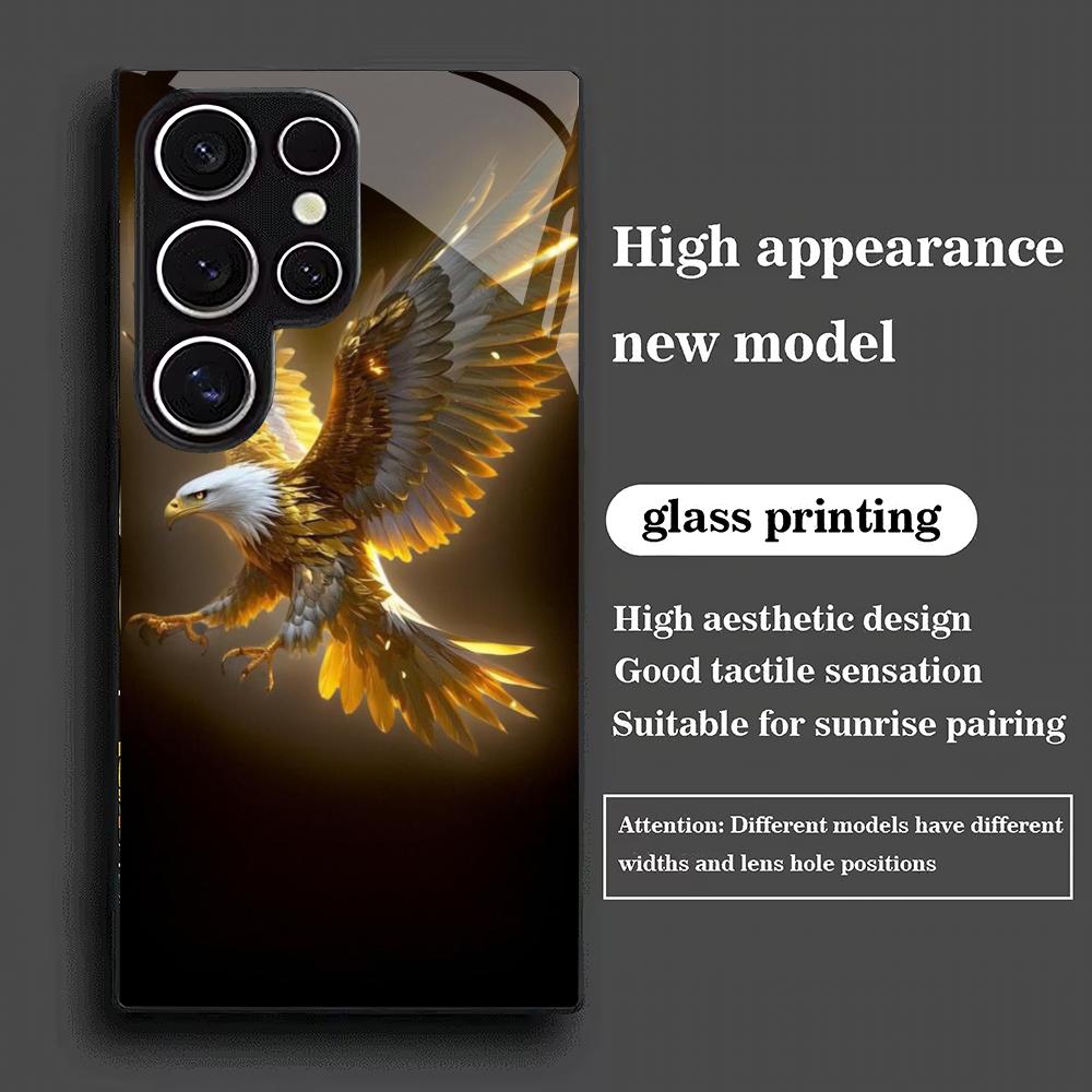 Закаленное стекло для телефона с дизайном орла, подходит для Samsung Galaxy S26 S25 S24 S23 S22 S20 FE/Ultra/Plus, устойчивое к царапинам