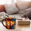 3D Painted Book Mug Hand-Painted Stacking Book Coffee Cup Unique Teacher Appreciation Gift for Book Lovers