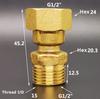 DN15 DN20 DN25  1/2" 3/4" 1" BSP Наружная Внутренняя Муфта-Переходник Угольник Латунный Сантехнический Фитинг Соединитель Дом Сад Вода