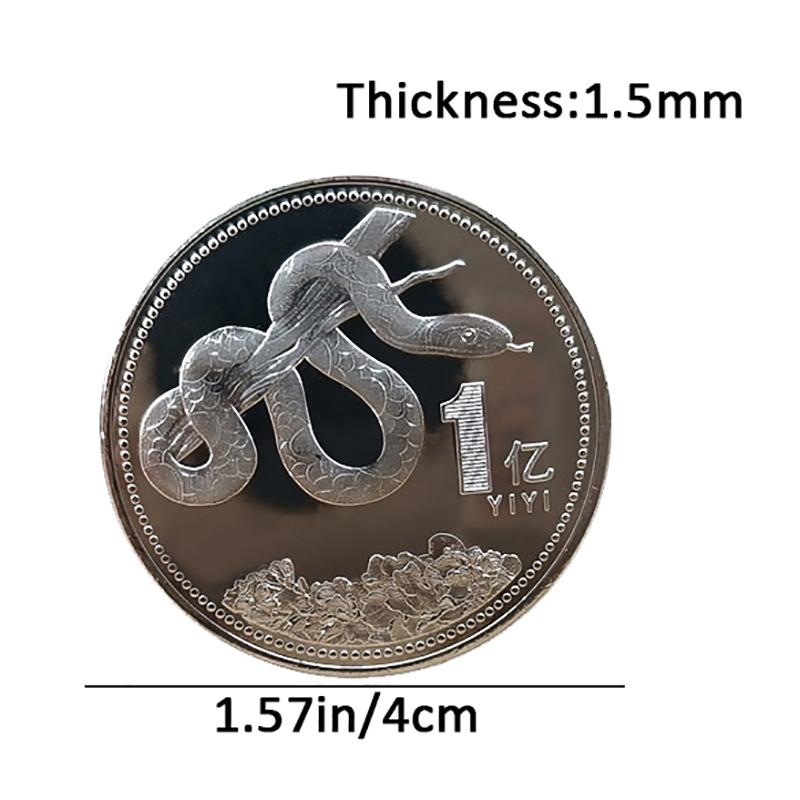 1 шт. 2025 Новый год Змеи памятные монеты китайский зодиак медали золото серебро цвет 3D рельефные монеты новогодние монеты