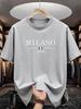 Milan Italian Print Unisexs Breathable Polyester Crew Neck TShirts Lightweight Short Sleeve Tops for Casual Outdoor