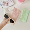 Portable Embossed Butterfly Bow Pencil Case Lightweight with Button Cosmetic Bag Glasses Protective Cover