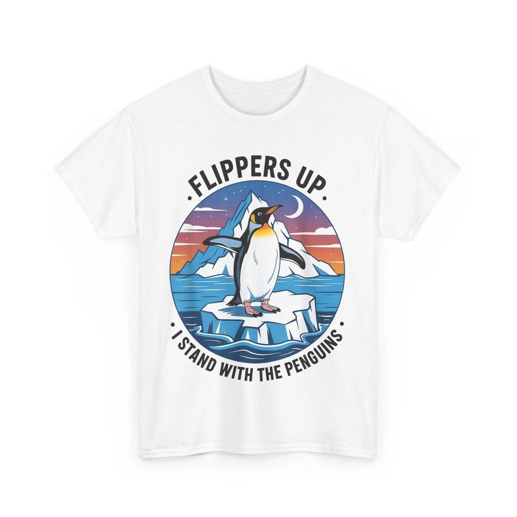 Flippers Up I Stand With The Penguins Women Men Cute Shirt