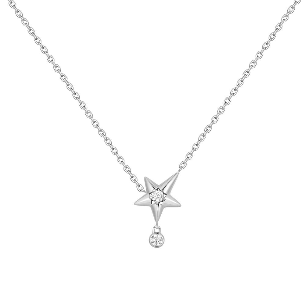Серебряное колье Ania Haie с мерцающей звездой 925 пробы N066-04H