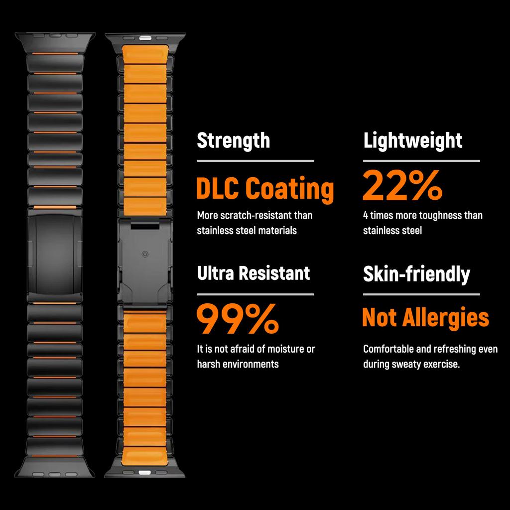 Титановый ремешок для Apple Watch Ultra 3/2/1 49мм 10 11 46мм Роскошный ремешок для Iwatch 9 8 7 45мм 6 SE 3 44мм 42мм Аксессуары