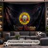 Wall Hanging Tapestry Custom NameGuns N’ Roses Pattern Personalized Printed Fabric Wall Decor