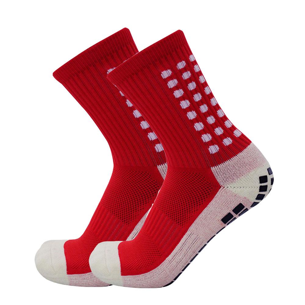 Teenager Size a Set of Soccer Shin Guard Football Grip Socks and Soccer Sleeves Crew Football Sport Socks for Youth
