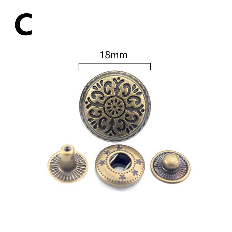 10 комплектов кожаных кнопок для рукоделия, застежек, медных кнопок, швейных аксессуаров для одежды своими руками