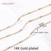 Оптовые Кабельные Цепи Модные Металлические Катушки с Покрытием 14K Золотом Для Аксессуаров к Ожерельям Браслетам Фурнитура для Изготовления Украшений