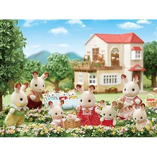 Куклы Sylvanian Families Семья Шоколадных Кроликов FS-46 ST Сертифицировано для 3 лет и старше Игрушка Кукольный Домик EPOCH