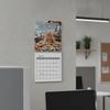 Coil Bound 2027 Cat Wall Calendar 12-Month Wall Hanging Calendar Cat Theme Monthly Calendar  Office