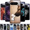 Чехол для Google Pixel 9 Pro XL Pixel9 Милое Животное Закаленное Стекло Защитная Крышка Телефона Для GOOGLE PIXEL 9A Стекло Защитные Fundas Чехлы