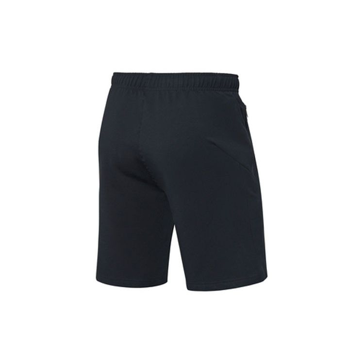 Мужские шорты Li Ning Training Series, плетеные, однотонные, черные, AKSQ103-1