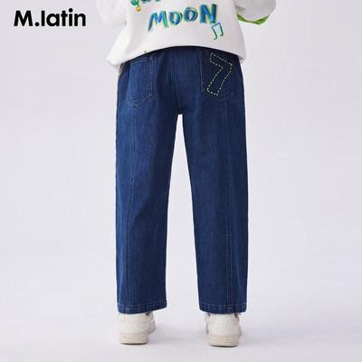 Джинсовые длинные брюки с принтом для мальчиков M.Latin Kids