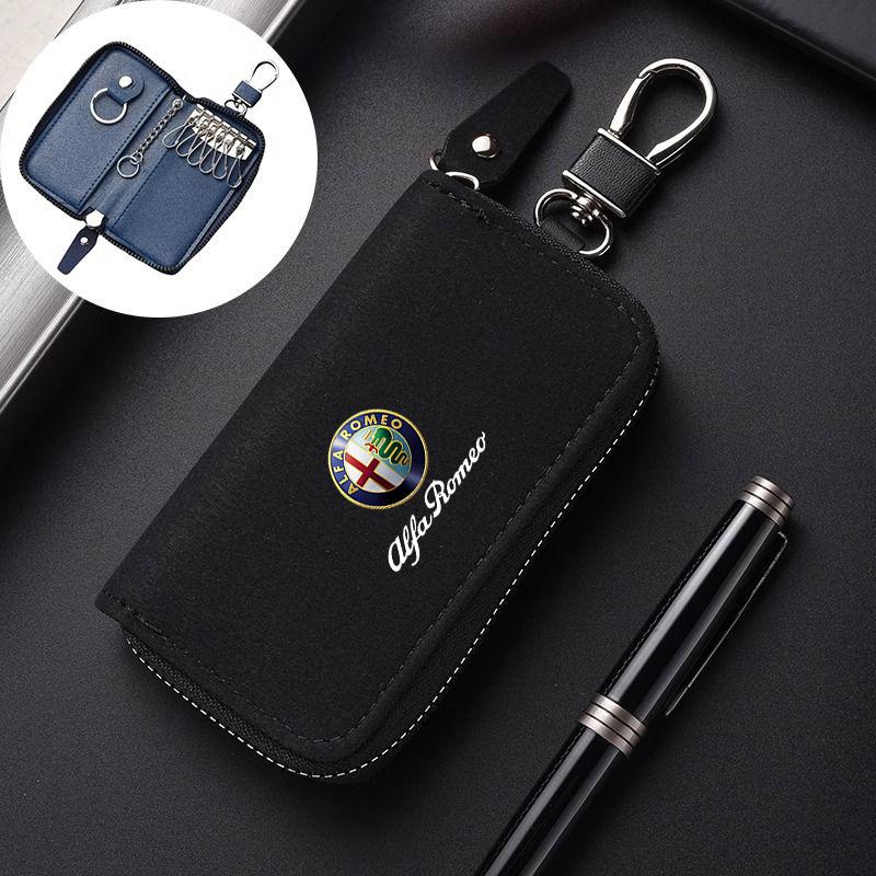 XTXG4 Car Key Bag Keychain Storage Box For Alfa Romeo Giulia Stelvio Giulietta 156 159 147 Mito Tonale Brera Di Auto Accessories