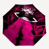Vampire Chic: Pink Heart Print Umbrella - Automatic Opening, Foldable Design, 8-Rib Structure, Ideal Gift for Fans and Travelers0104422a