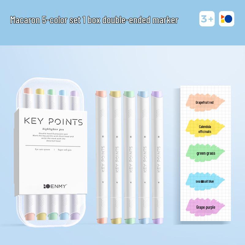 Enmi Оригинальный двухсторонний флуоресцентный маркер для студентов